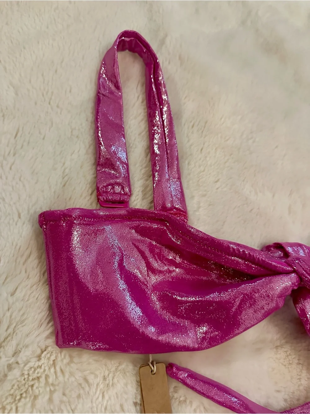 SKIMS Shimmer Magenta Bikini Set